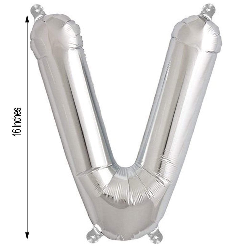 1 pc 16" Mylar Foil Balloon - Silver Letters
