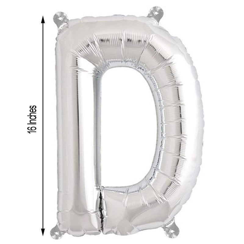 1 pc 16" Mylar Foil Balloon - Silver Letters