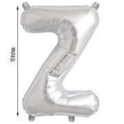 1 pc 16" Mylar Foil Balloon - Silver Letters