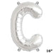 1 pc 16" Mylar Foil Balloon - Silver Letters BLOON_16S_C