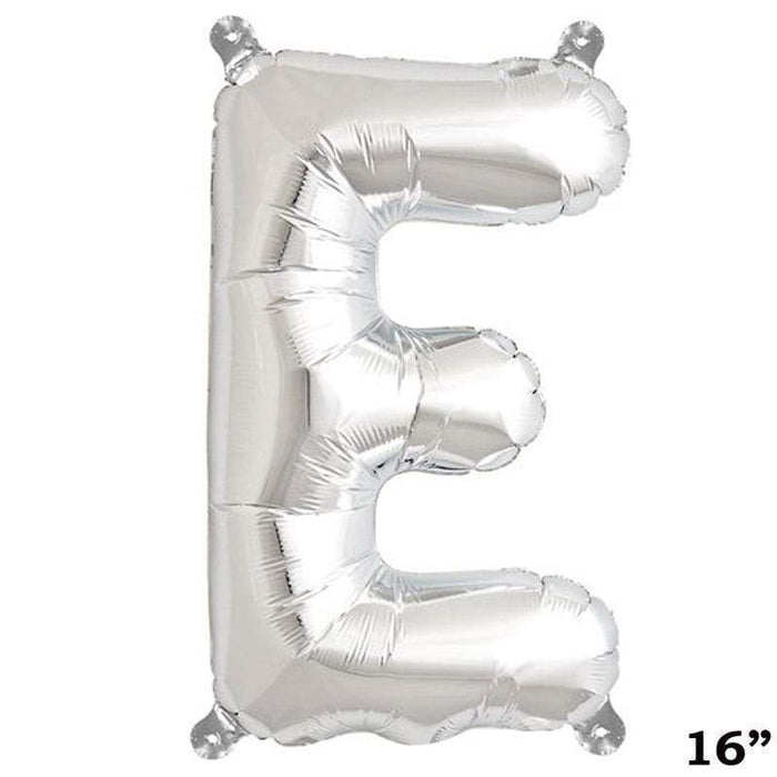 1 pc 16" Mylar Foil Balloon - Silver Letters BLOON_16S_E