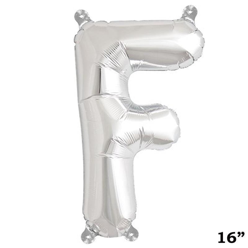 1 pc 16" Mylar Foil Balloon - Silver Letters BLOON_16S_F