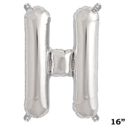 1 pc 16" Mylar Foil Balloon - Silver Letters BLOON_16S_H
