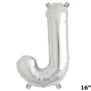 1 pc 16" Mylar Foil Balloon - Silver Letters BLOON_16S_J