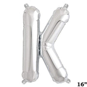 1 pc 16" Mylar Foil Balloon - Silver Letters BLOON_16S_K