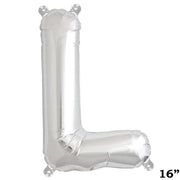 1 pc 16" Mylar Foil Balloon - Silver Letters BLOON_16S_L