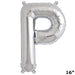 1 pc 16" Mylar Foil Balloon - Silver Letters BLOON_16S_P