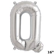 1 pc 16" Mylar Foil Balloon - Silver Letters BLOON_16S_Q