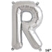 1 pc 16" Mylar Foil Balloon - Silver Letters BLOON_16S_R