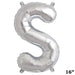 1 pc 16" Mylar Foil Balloon - Silver Letters BLOON_16S_S
