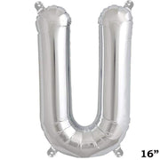 1 pc 16" Mylar Foil Balloon - Silver Letters BLOON_16S_U