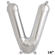 1 pc 16" Mylar Foil Balloon - Silver Letters BLOON_16S_V