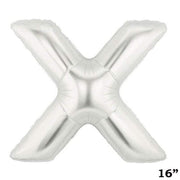 1 pc 16" Mylar Foil Balloon - Silver Letters BLOON_16S_X