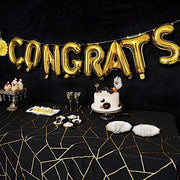 1 set 13" Congrats Mylar Foil Balloon Banner - Gold BLOON_LTR_GRATS_14_GOLD