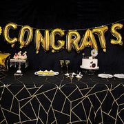 1 set 13" Congrats Mylar Foil Balloon Banner - Gold BLOON_LTR_GRATS_14_GOLD