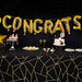 1 set 13" Congrats Mylar Foil Balloon Banner - Gold BLOON_LTR_GRATS_14_GOLD