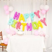 1 set 13" Happy Birthday Mylar Foil Balloon Banner - Assorted BLOON_LTR_HBD_13_MULTI