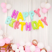 1 set 13" Happy Birthday Mylar Foil Balloon Banner - Assorted BLOON_LTR_HBD_13_MULTI