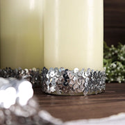 1" x 10 yards Metallic Sequin Fabric Ribbon with Stretchable Lace Trim