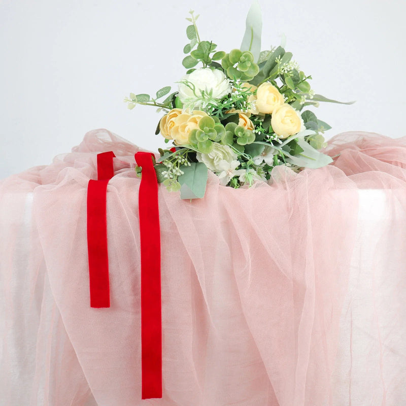 1" x 10 yards Velvet and Nylon Ribbon Roll