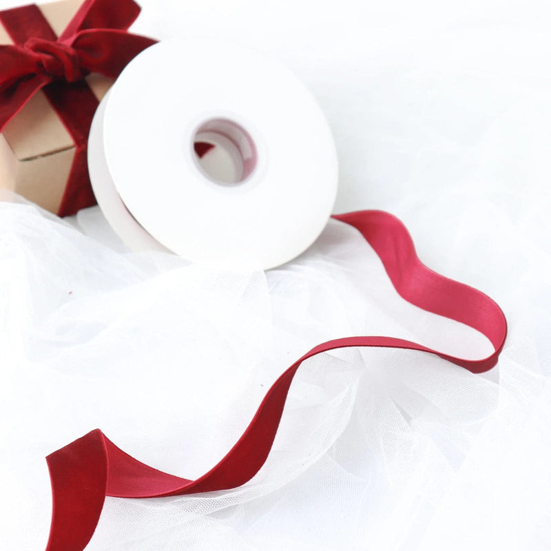 1" x 10 yards Velvet and Nylon Ribbon Roll