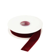 1" x 10 yards Velvet and Nylon Ribbon Roll RIB_VEL_1_BURG