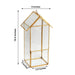 10.5" tall Geometric Glass Terrarium Vase with Metal Frame - Clear with Gold GLAS_VASE008_GOLD