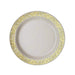 10 6" Round Dessert Plates with Trim - Disposable Tableware PLST_PLA0018_IVRG