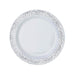 10 6" Round Dessert Plates with Trim - Disposable Tableware PLST_PLA0018_WHTS