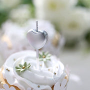 10 Birthday Cake Candles Dessert Topper with Heart Design - Assorted CAKE_TOP_CAND_01_MULTI