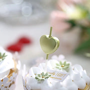 10 Birthday Cake Candles Dessert Topper with Heart Design - Assorted CAKE_TOP_CAND_01_MULTI
