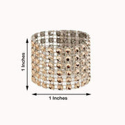 10 Diamond Rhinestone Mesh Napkin Rings