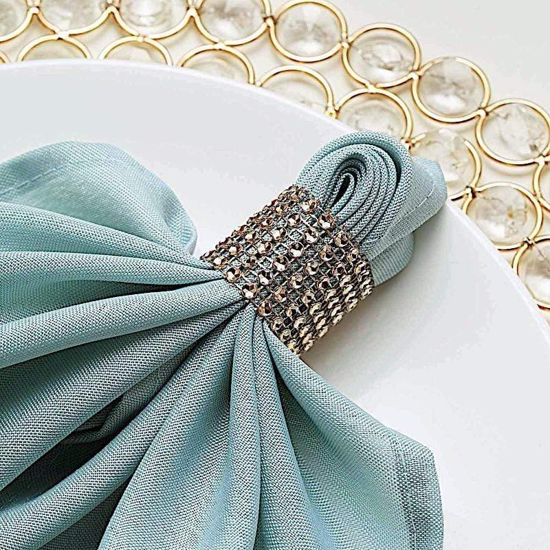 10 Diamond Rhinestone Mesh Napkin Rings