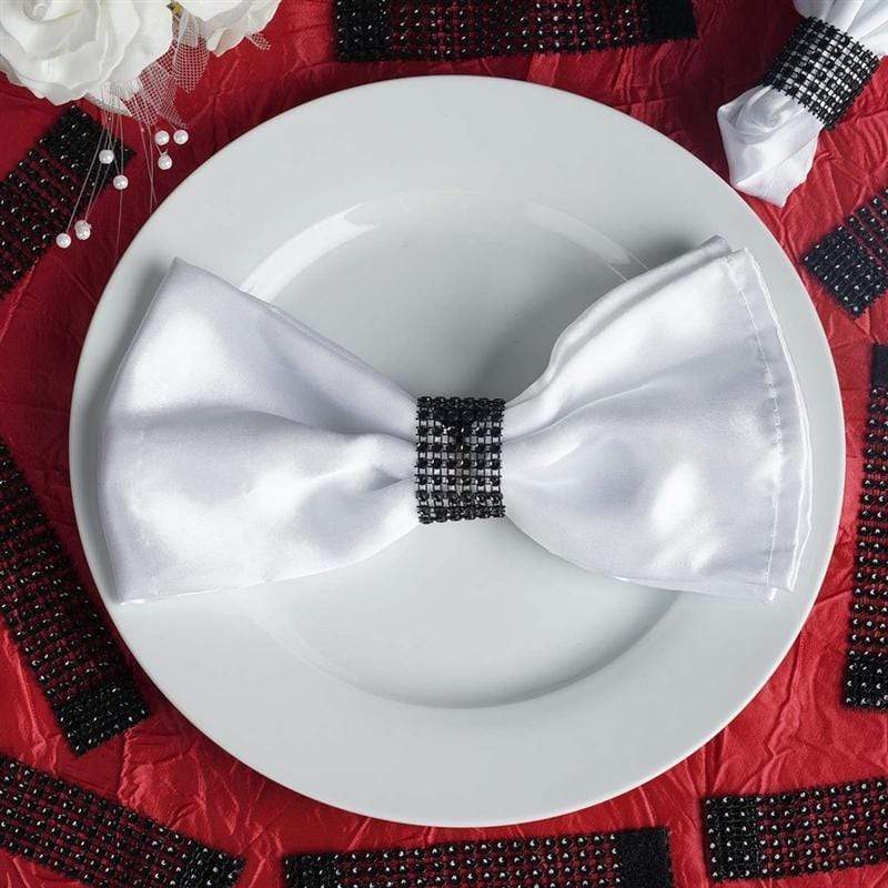 10 Diamond Rhinestone Mesh Napkin Rings