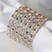 10 Diamond Rhinestone Mesh Napkin Rings