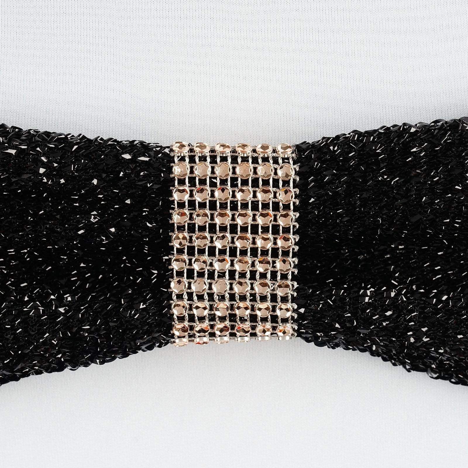 10 Diamond Rhinestone Mesh Napkin Rings
