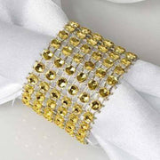 10 Diamond Rhinestone Mesh Napkin Rings