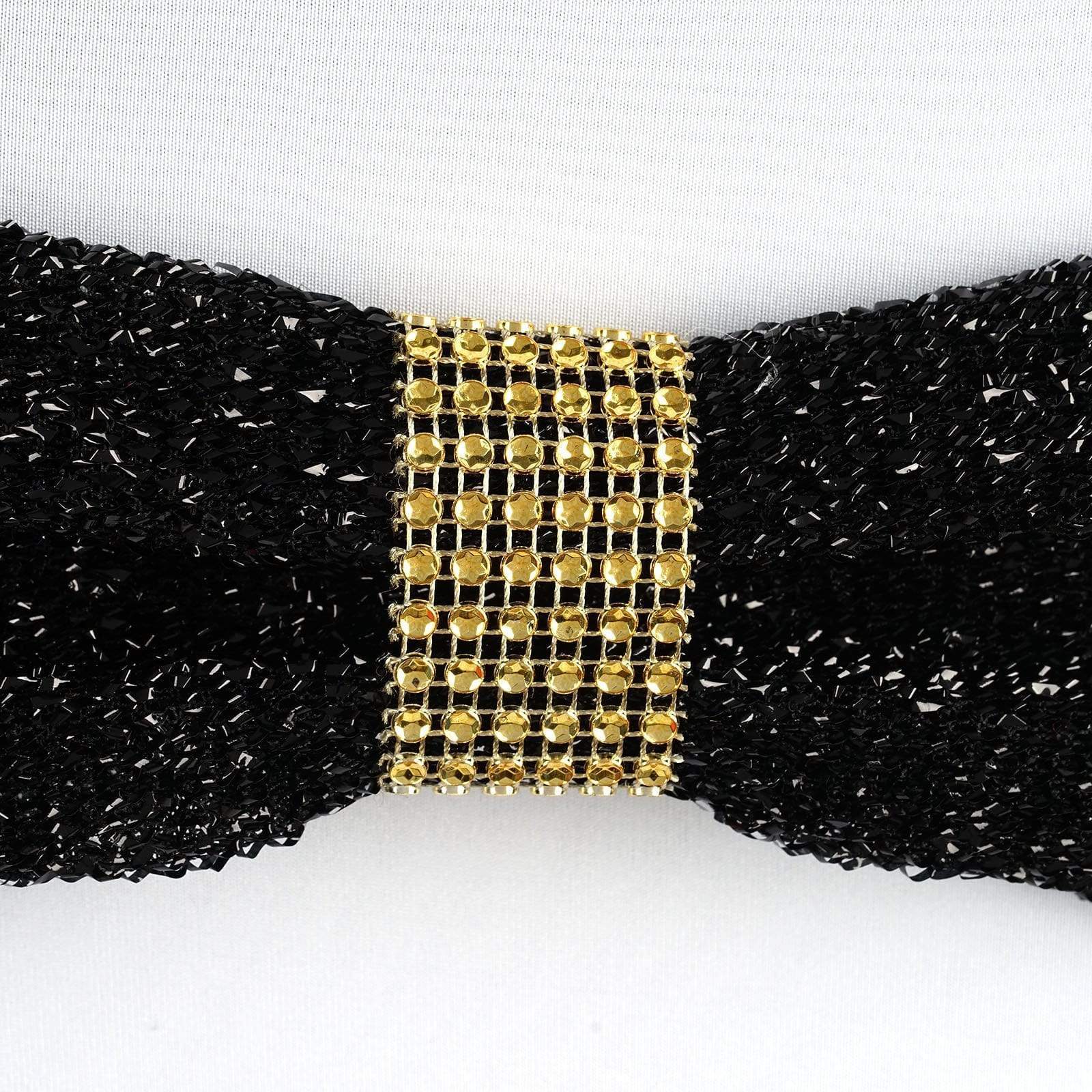 10 Diamond Rhinestone Mesh Napkin Rings