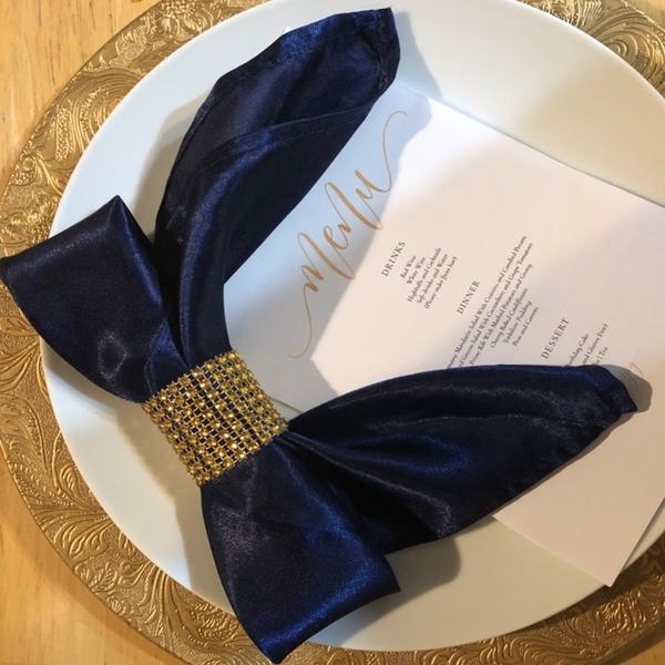 10 Diamond Rhinestone Mesh Napkin Rings