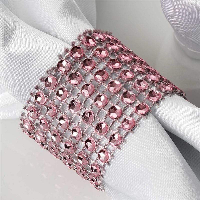10 Diamond Rhinestone Mesh Napkin Rings