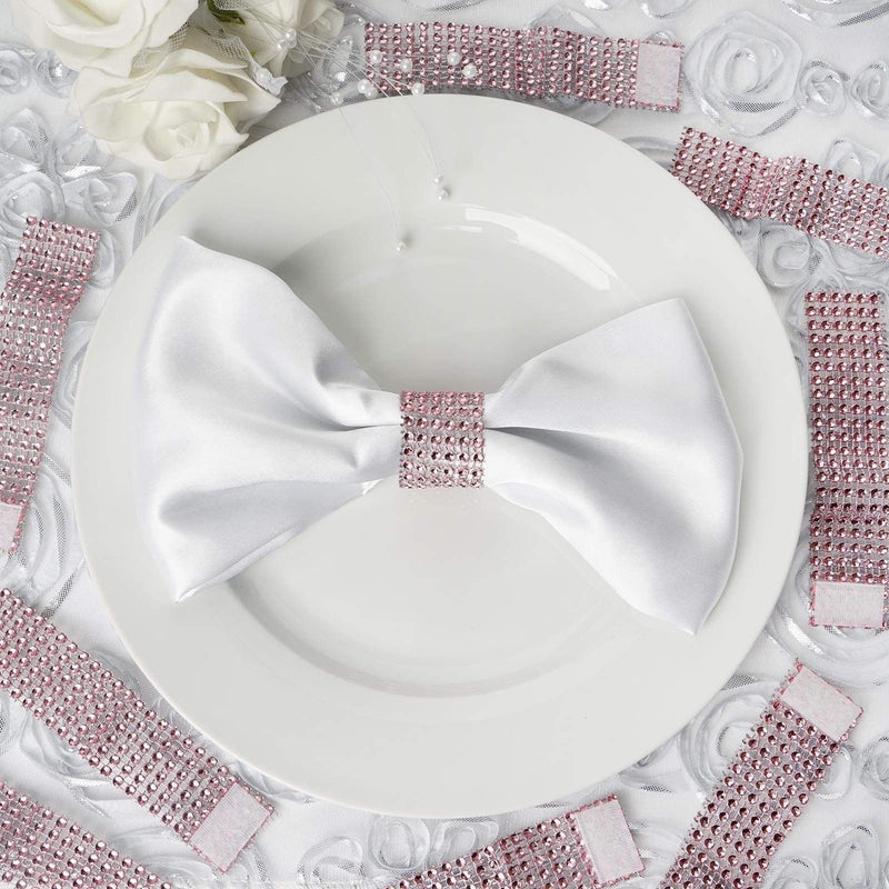 10 Diamond Rhinestone Mesh Napkin Rings