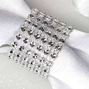 10 Diamond Rhinestone Mesh Napkin Rings