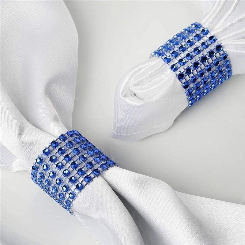 10 Diamond Rhinestone Mesh Napkin Rings NAP_RING07_ROY