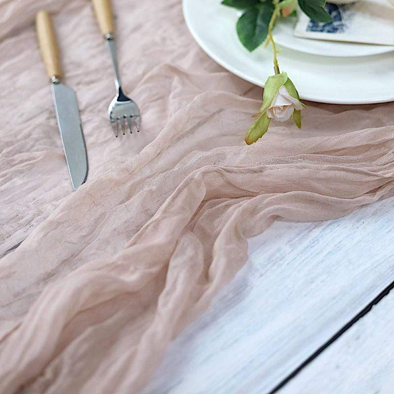 10 ft Cheesecloth Table Runner Cotton Wedding Linens