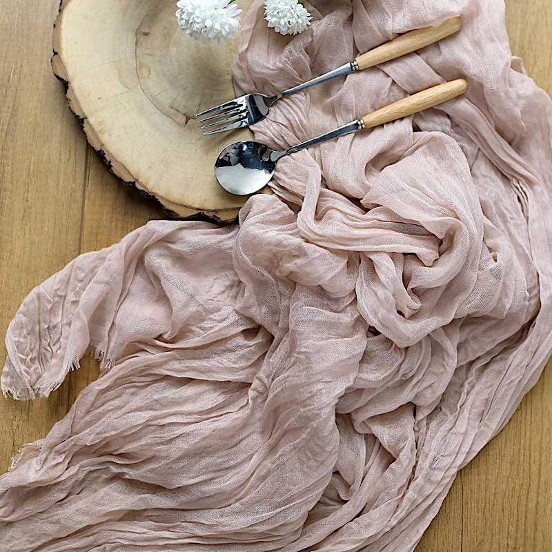 10 ft Cheesecloth Table Runner Cotton Wedding Linens