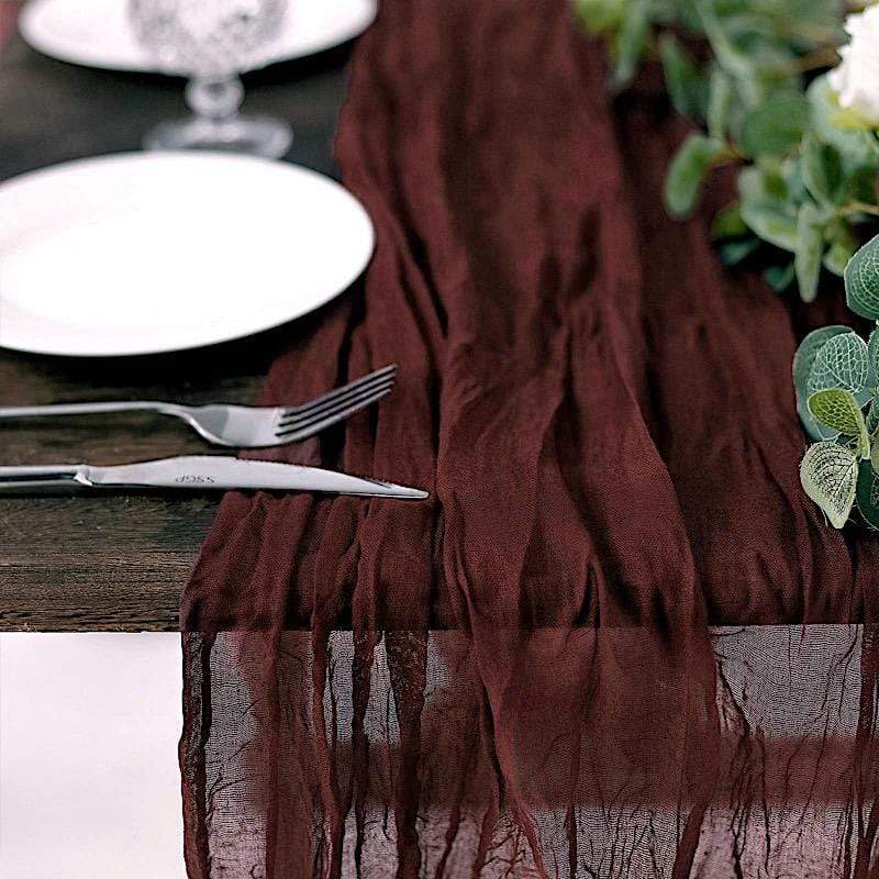 10 ft Cheesecloth Table Runner Cotton Wedding Linens