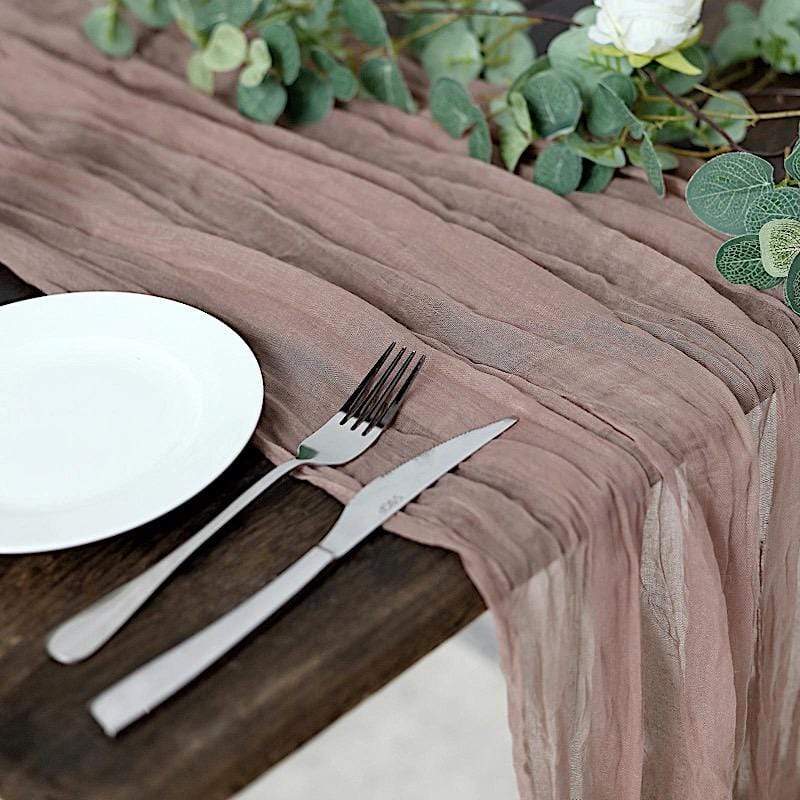 10 ft Cheesecloth Table Runner Cotton Wedding Linens