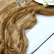 10 ft Cheesecloth Table Runner Cotton Wedding Linens