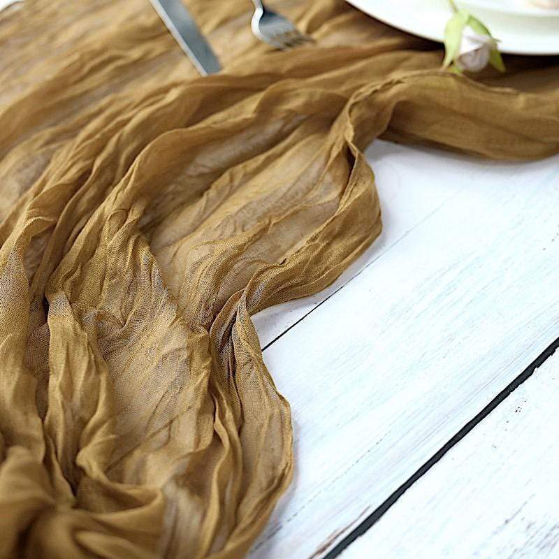 10 ft Cheesecloth Table Runner Cotton Wedding Linens