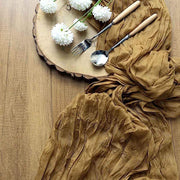 10 ft Cheesecloth Table Runner Cotton Wedding Linens